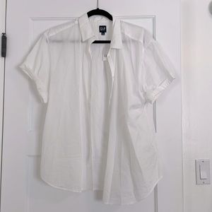 Short sleeve, white, button-down shirt, GAP, NWT